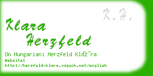 klara herzfeld business card